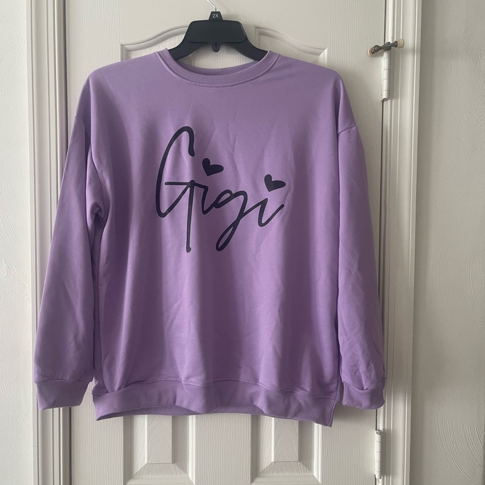 Purple 'Gigi' Sweatshirt NWOT